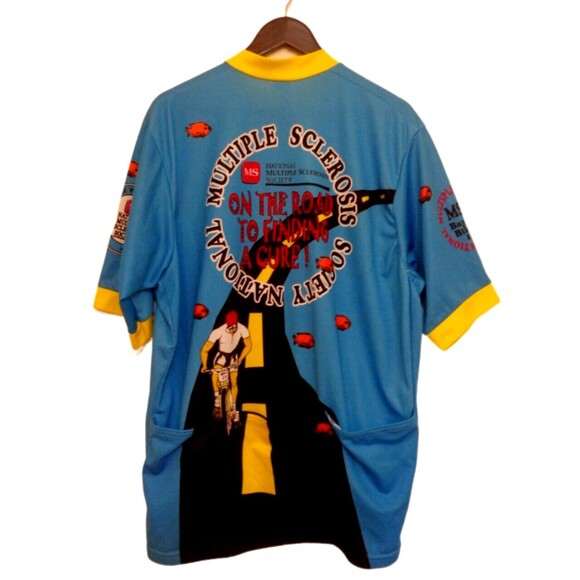Bike Cycling Jersey National MS Multiple Sclerosis Society X Large Mens 1998 - Picture 2 of 7